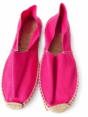 Handmade Spanish Flat Loafer Espadrilles Hot Pink Size 36 US 6 | euro summer